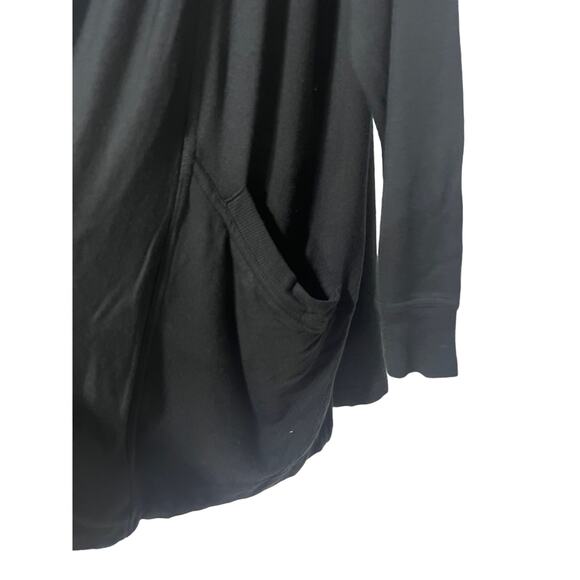 ALFANI WOMENS MEDIUM CASUAL LOUNGE SHRUG CARDI WRAP POCKETS CLASSIC BLACK NEW! - Picture 9 of 12